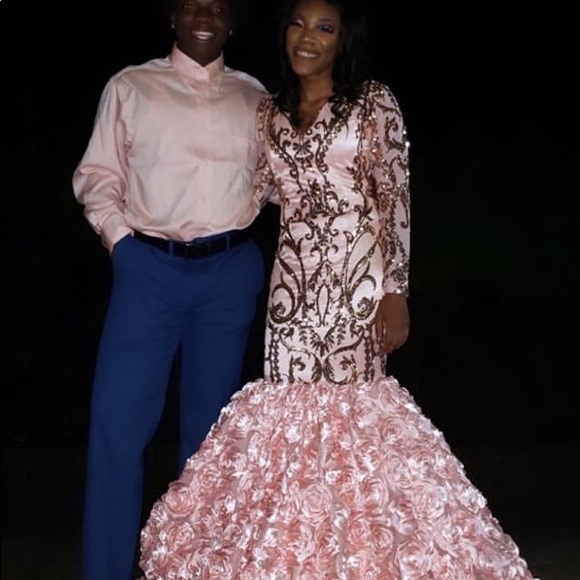ROSE GOLD PROM DRESS